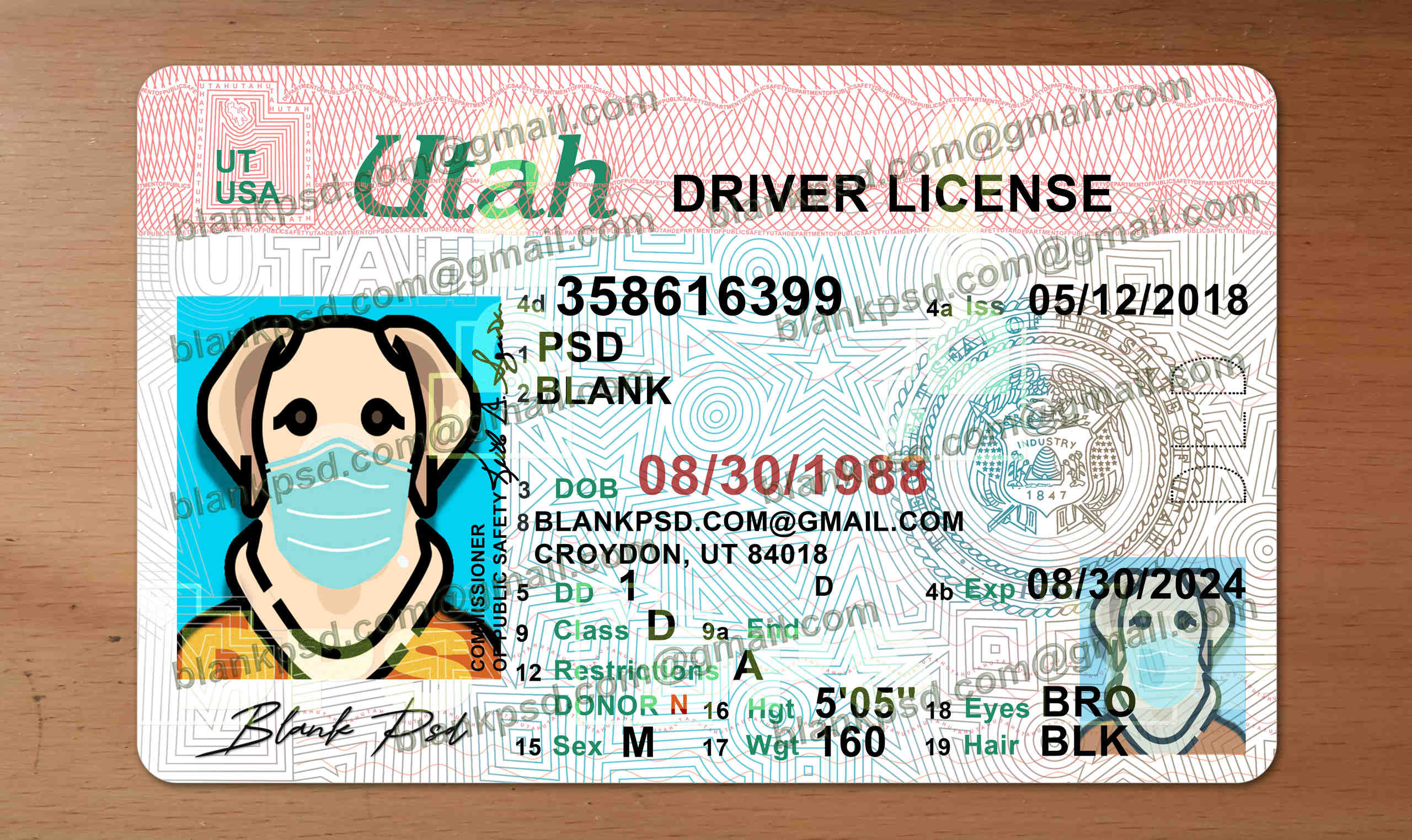 utah driving licence psd